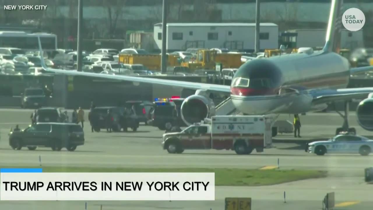 Watch live Former President Donald Trump arrives in New York City ahead of arraignment   USA TODAY