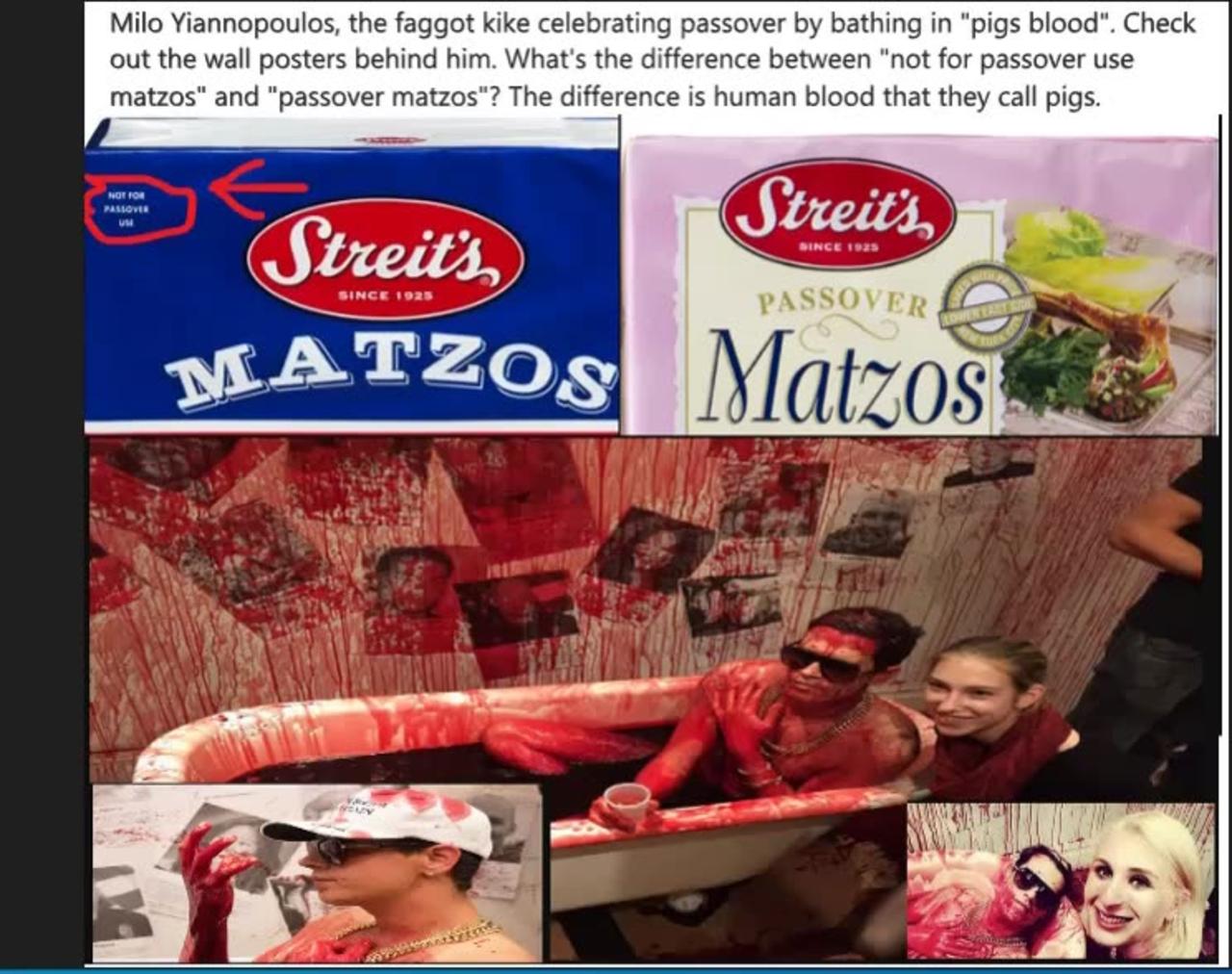 Faggot Kike Takes Passover Bloodbath