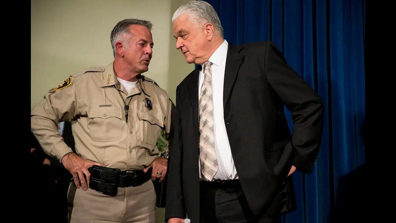 Nevada Governor Steve Sisolak gets confronted by an angry patriot 1+ year ago. Now the LYING Las Vegas massacre Sheriff JOE LOMB