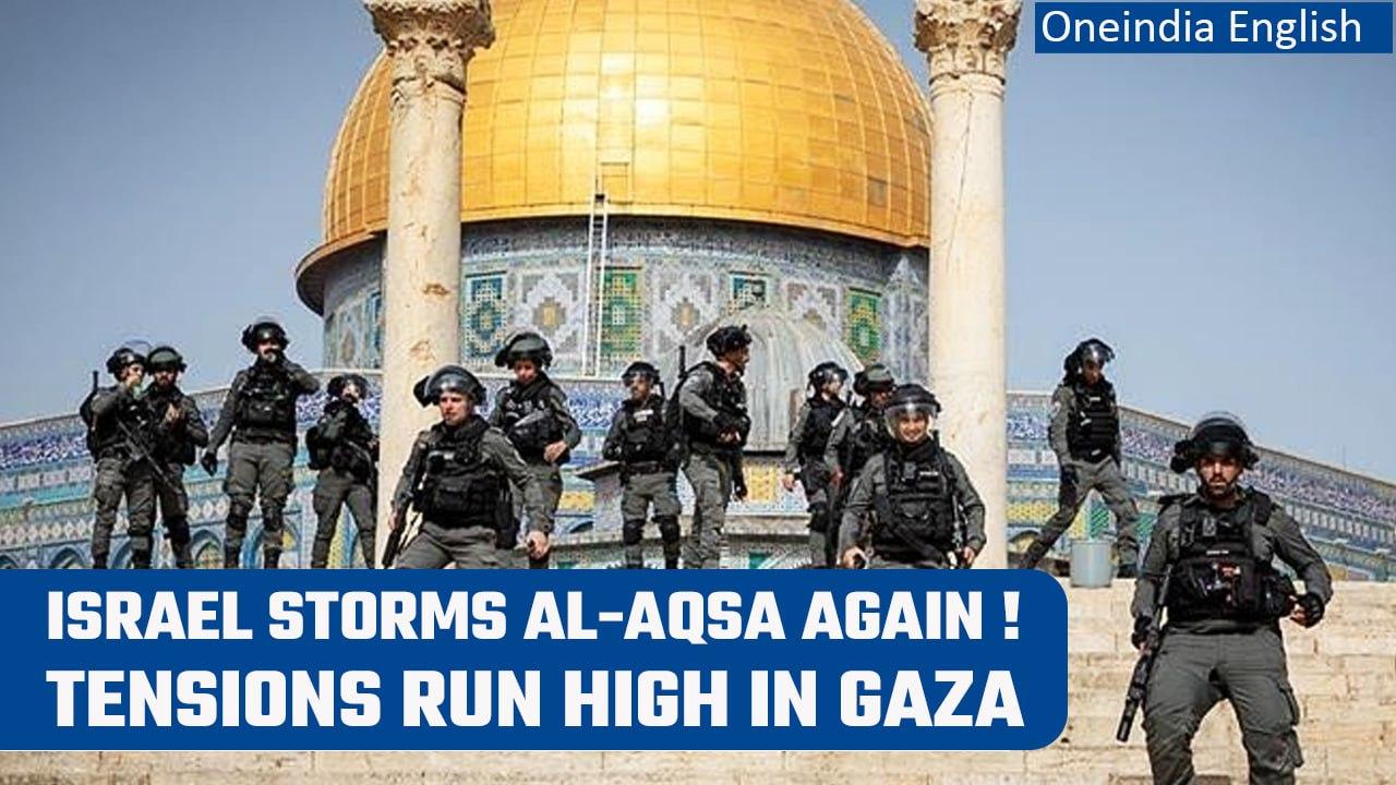 Israeli Forces again storm Al-Aqsa mosque compound | Oneindia News