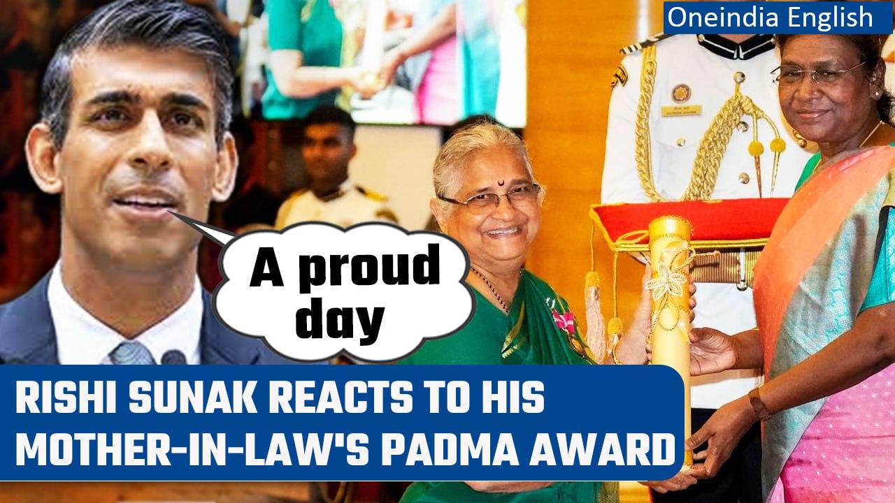 UK PM Rishi Sunak praises mother-in-law Sudha Murty's Padma Bhushan Award | Oneindia News