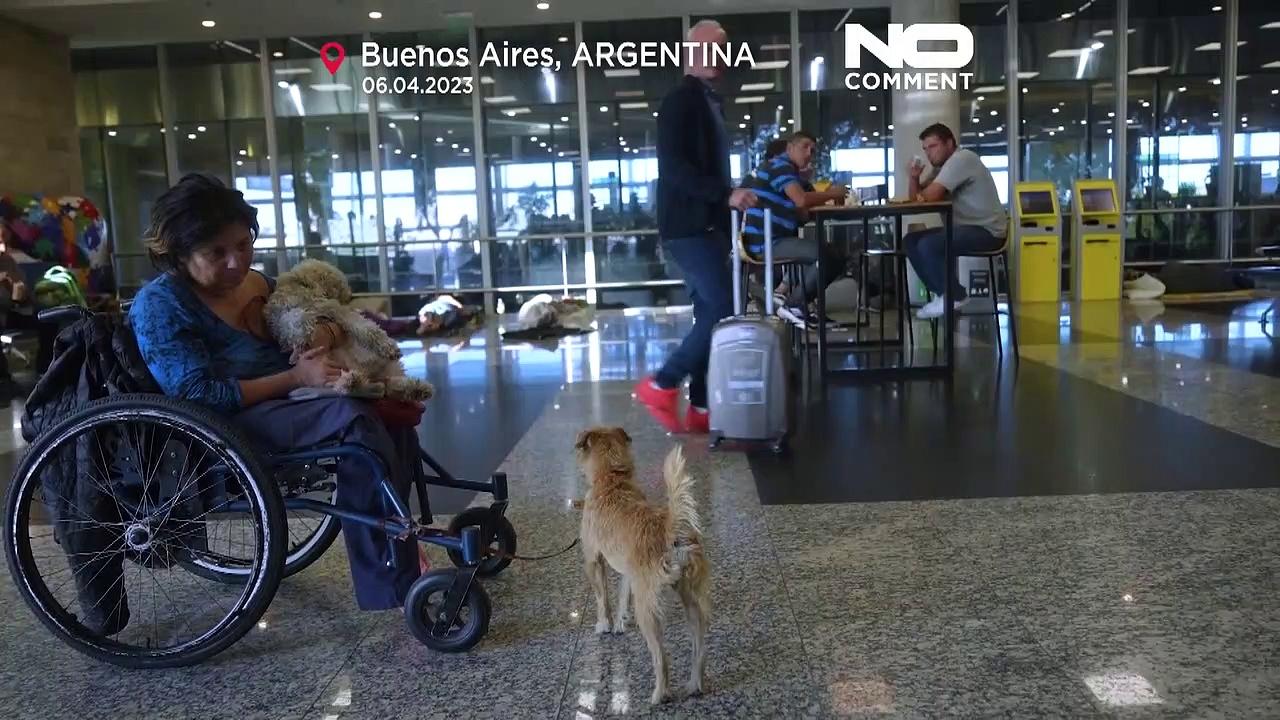 Homeless in Argentina seek refuge in unofficial shelter in Buenos Aires airport