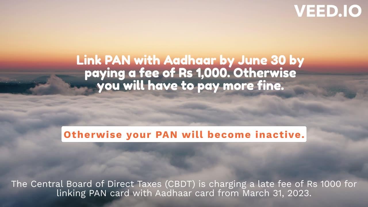 Linking of PAN with AADHAAR