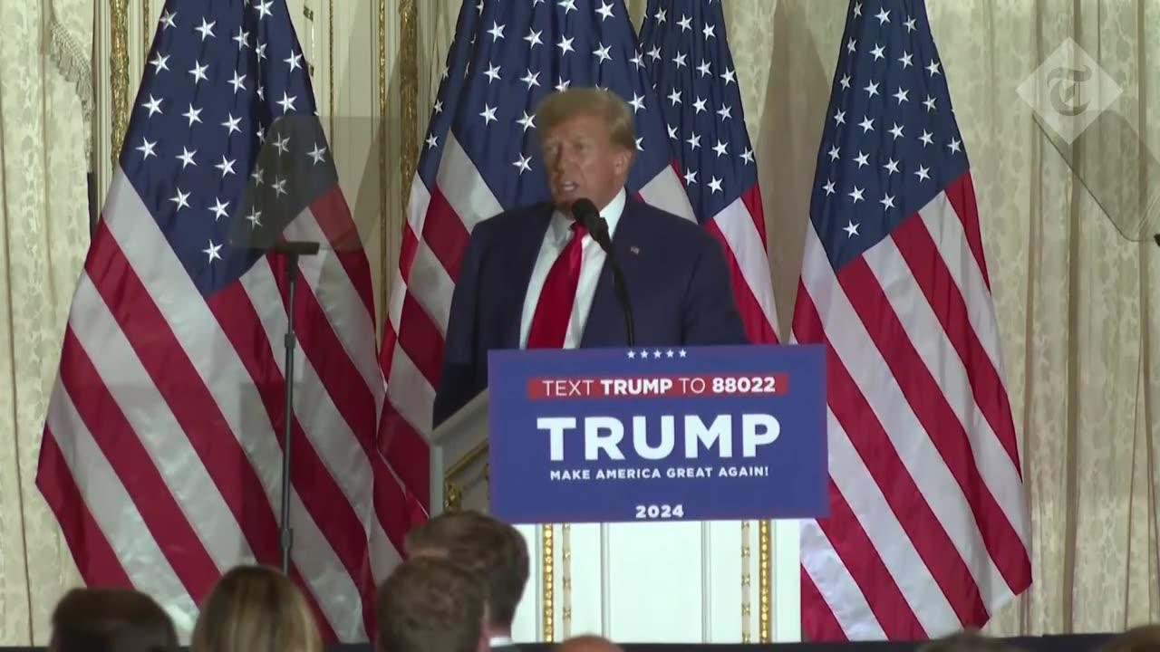 Donald Trump speech: former President speaks to nation in Mar-a-Lago after arrest