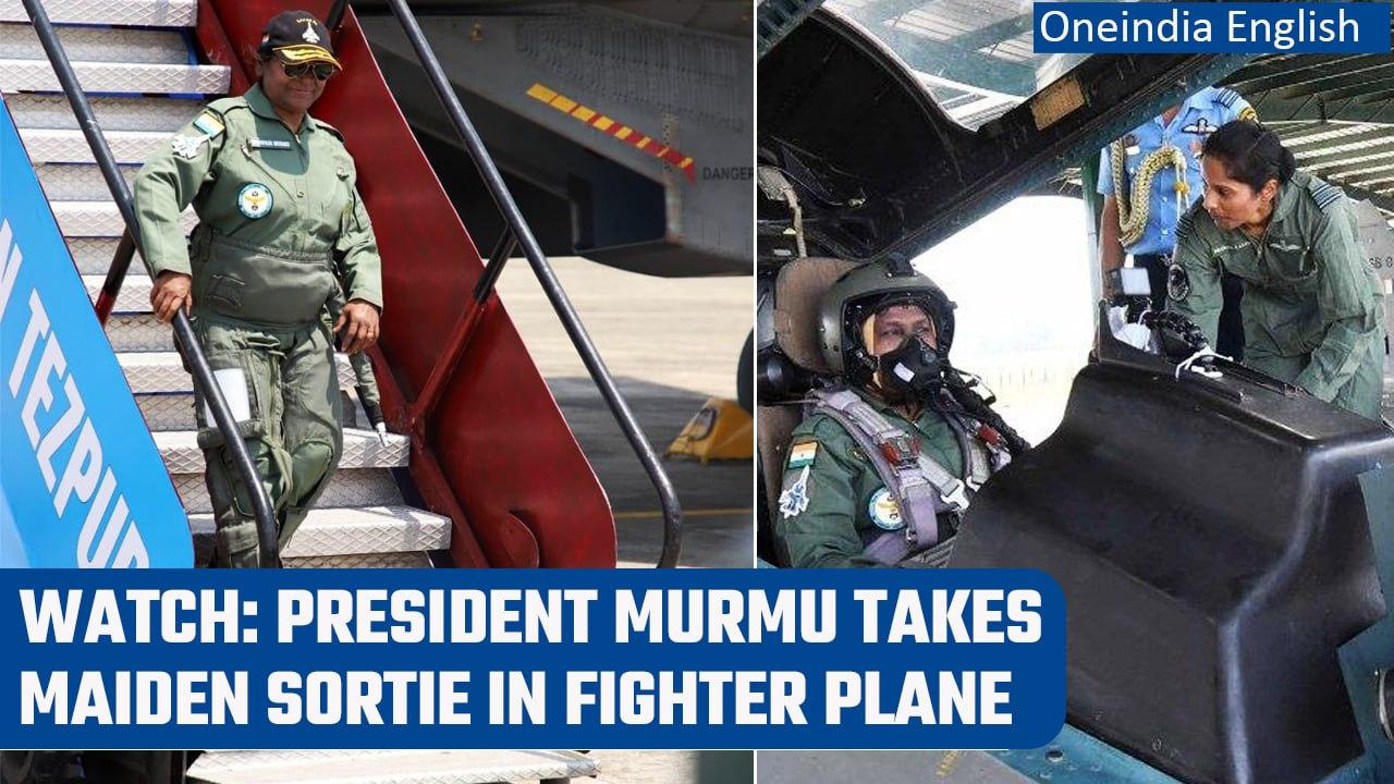 President Draupadi Murmu takes maiden sortie in fighter jet in Assam Tezpur air base | Oneindia News