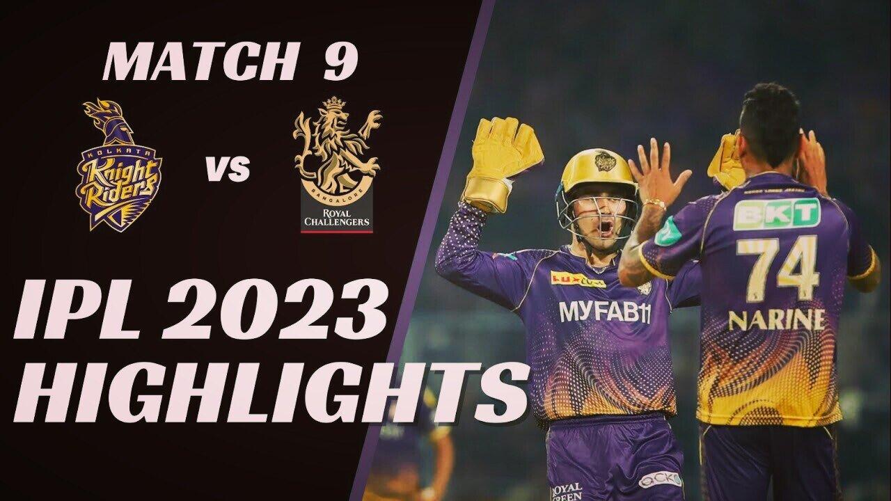 Kolkata Knight Riders VS Royal Challenges Banglore Match In IPL 2023.