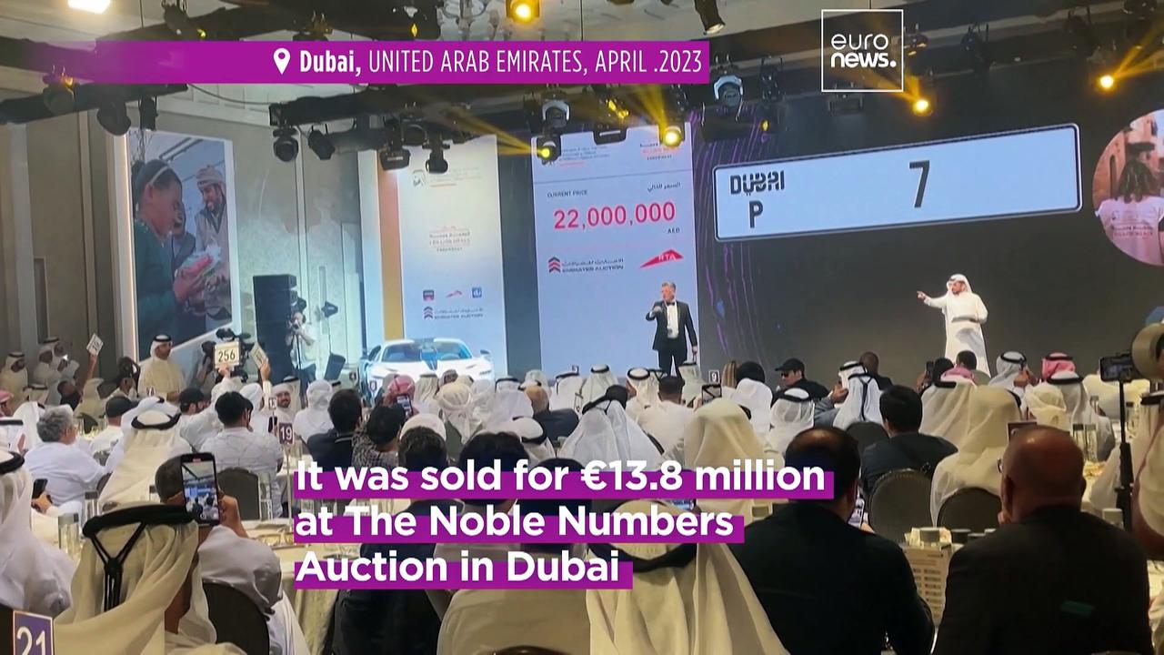Sold it! Car number plate 'P7' sold at auction in Dubai for record amount