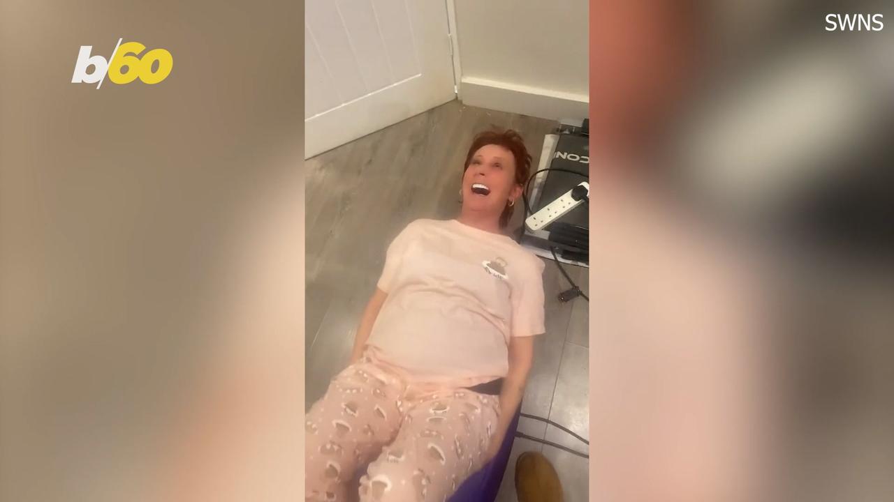 Side-Splitting Vid Shows Mother’s Dentures Fall Off On Vibrating Machine