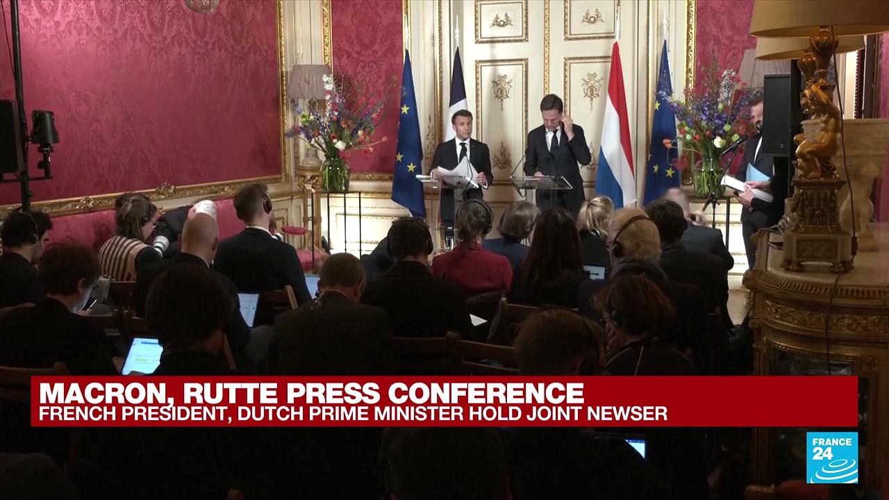 REPLAY: French President Macron, Dutch PM Rutte hold joint newser