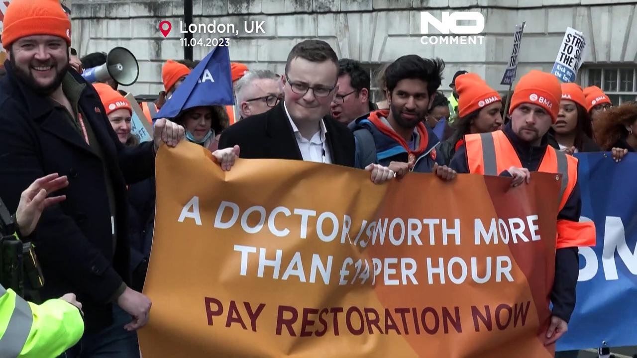 Watch: Doctors in England continue historic four-day strike over pay
