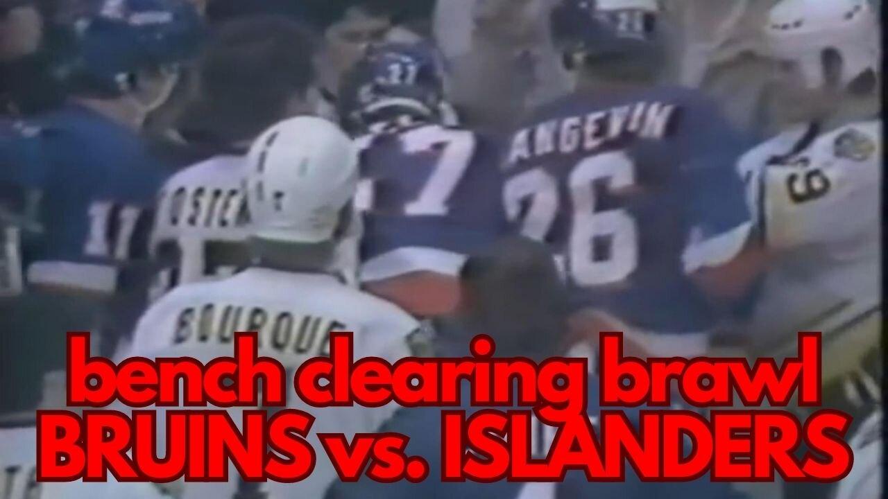 BENCH CLEARING BRAWL! Bruins vs. Islanders