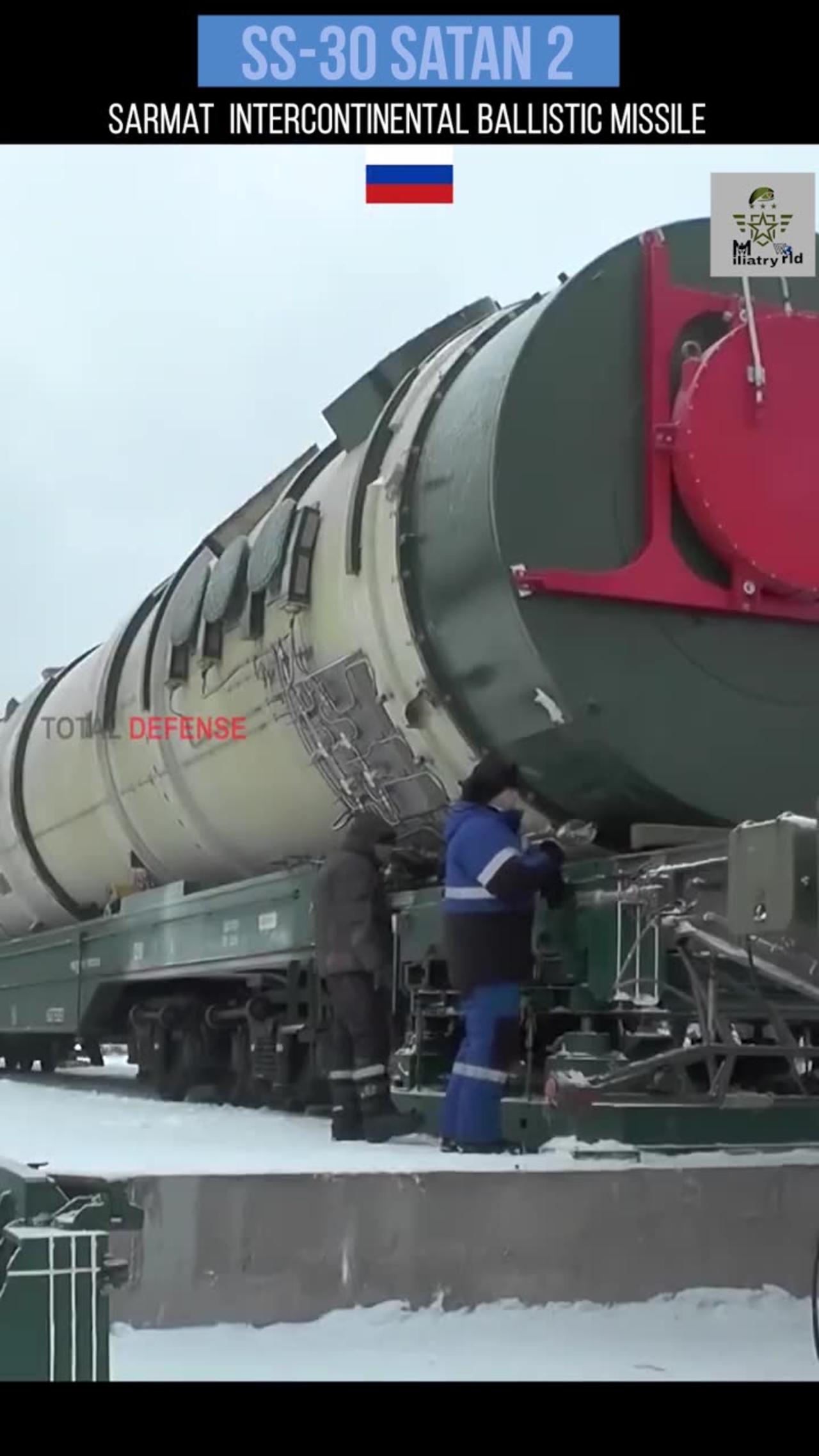 RS-28 Sarmat Intercontinental Ballistic Missile (ICBM) #shorts(720p)
