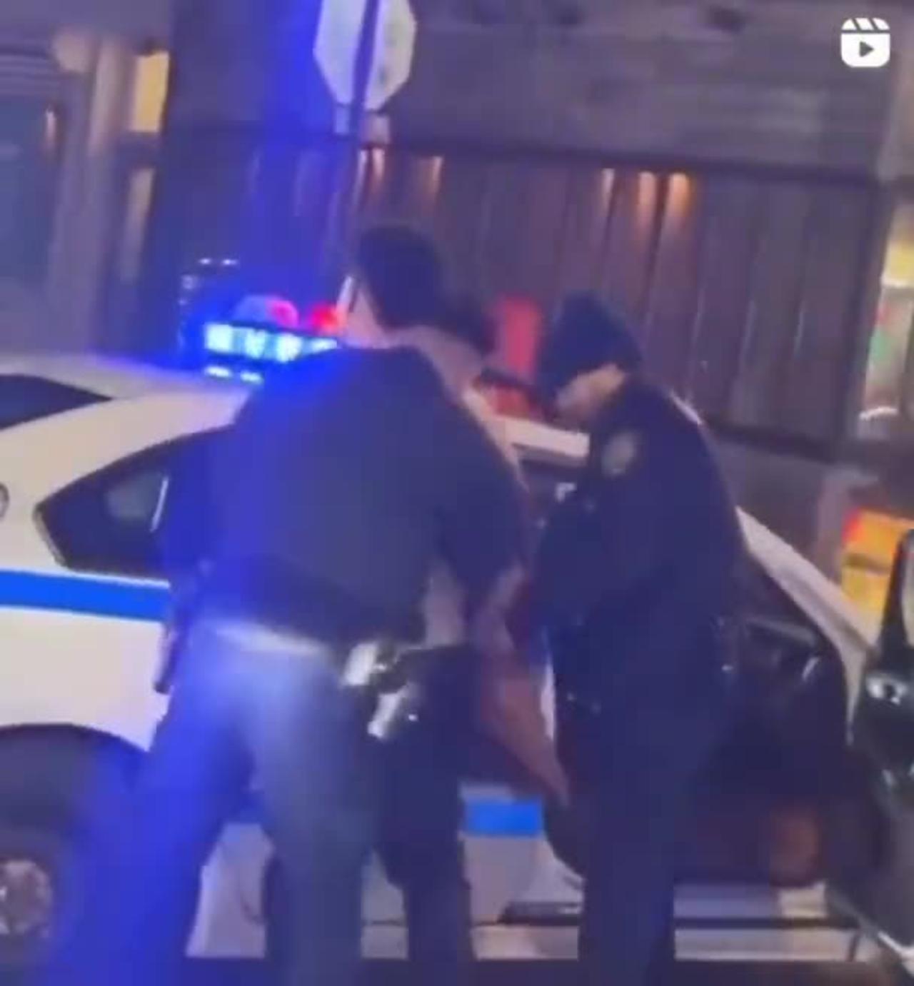 A drunk man somehow gets away from two NYPD officers 😳