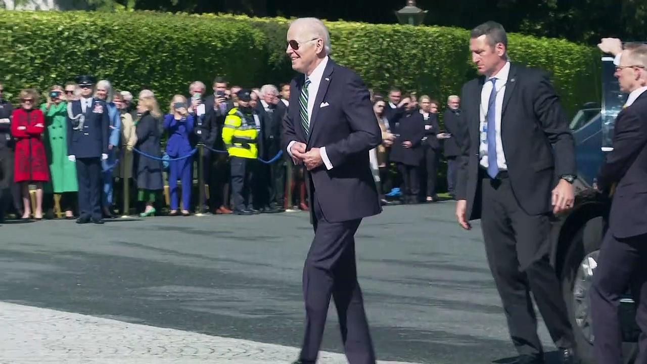 Irish President Higgins welcomes US President Biden