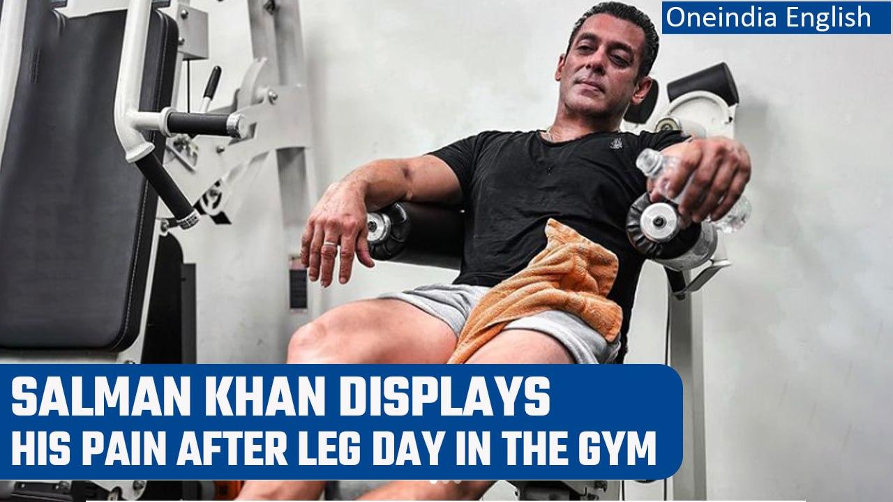 Salman Khan share pictures after leg day in the gym, says pain is unbearable | Oneindia News