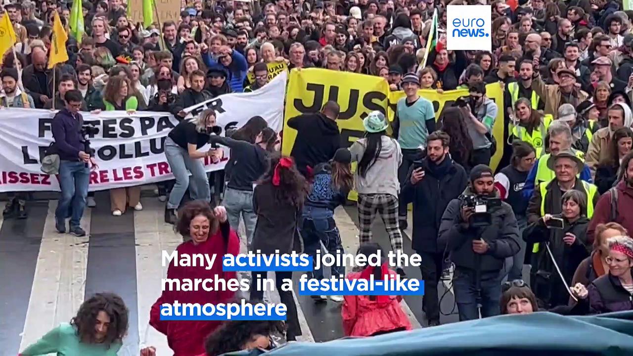 Protesters clash with police ahead of crucial vote on Macron's controversial pension reform plan