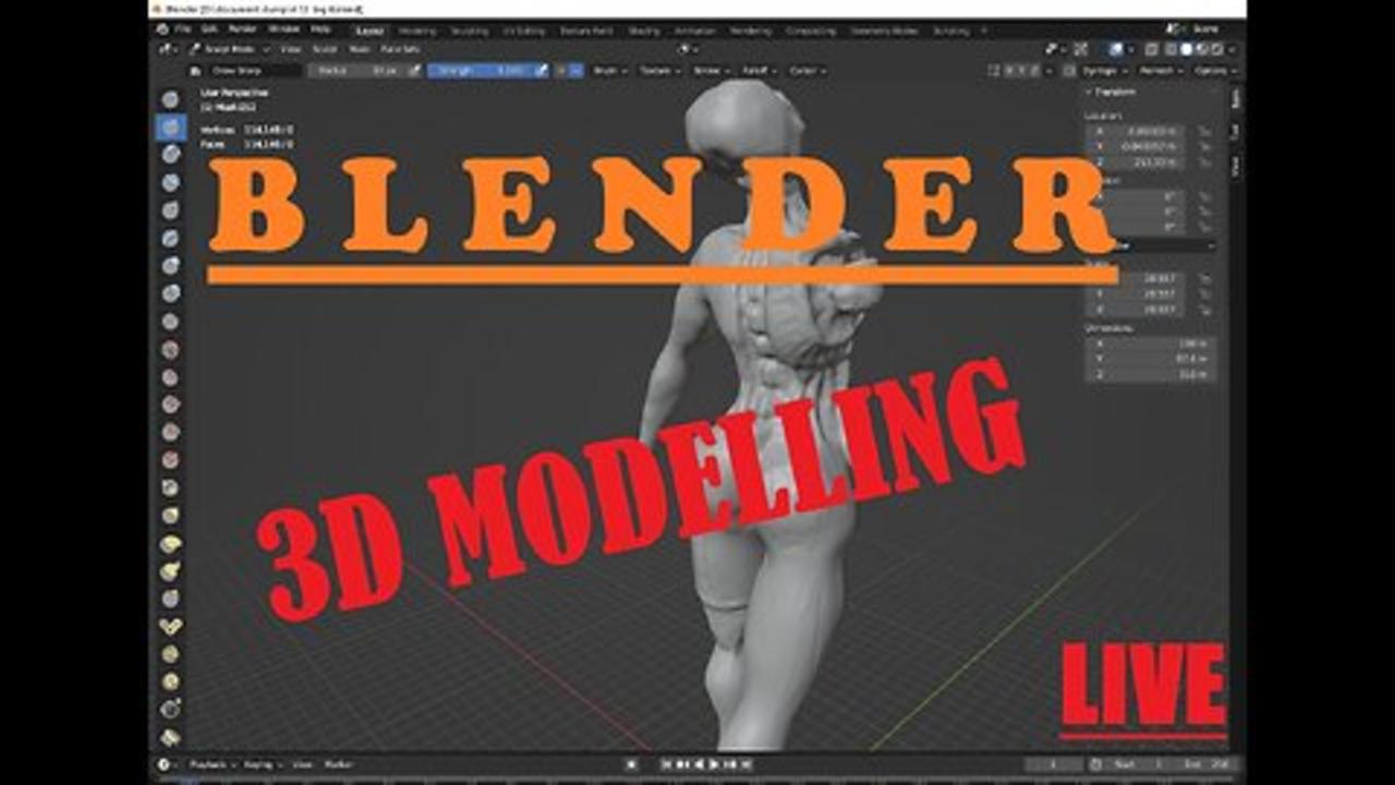 Blender 3d Modelling A Printable Character LIVE One News Page VIDEO