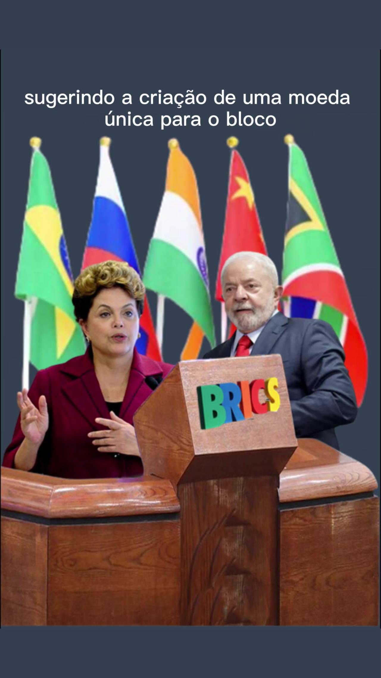 Lula pede criação de moeda única dos BRICS e ataca FMI durante posse de Dilma Rousseff no Novo Banco