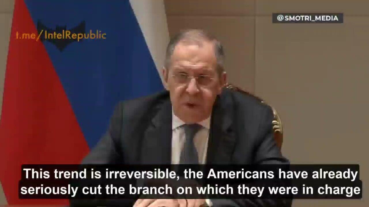 Russian PM Lavrov rightly slams US deep state and shows the death of the dollar.