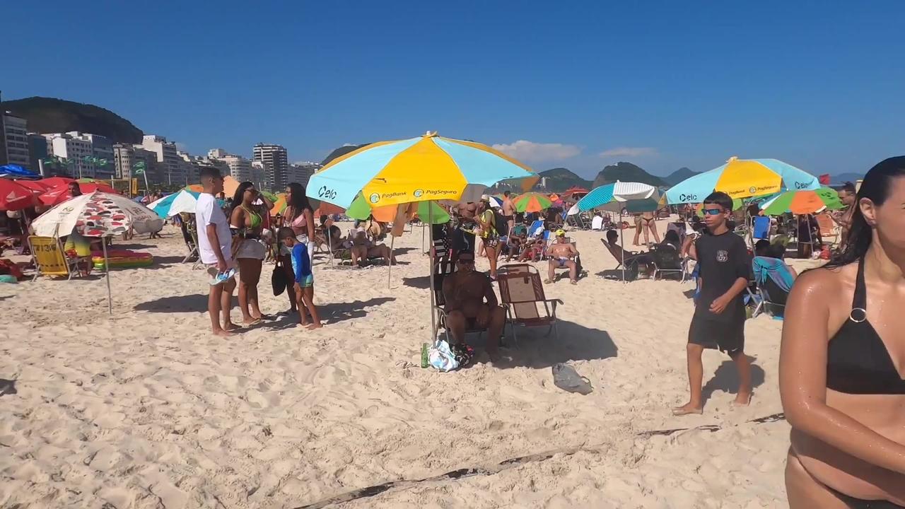 🇧🇷 Rio de Janeiro Copacabana Beach Walk tour Brazil Travel 🌴