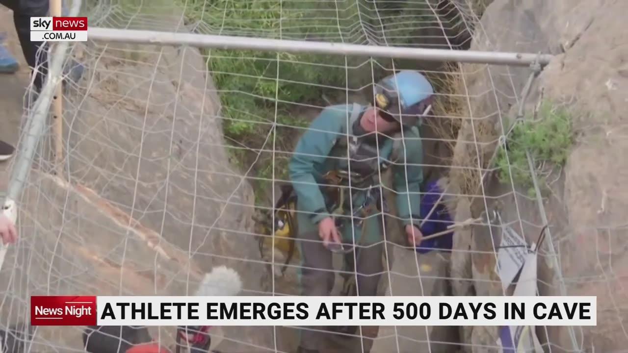 Spanish Athlete emerges out of cave after 500 days