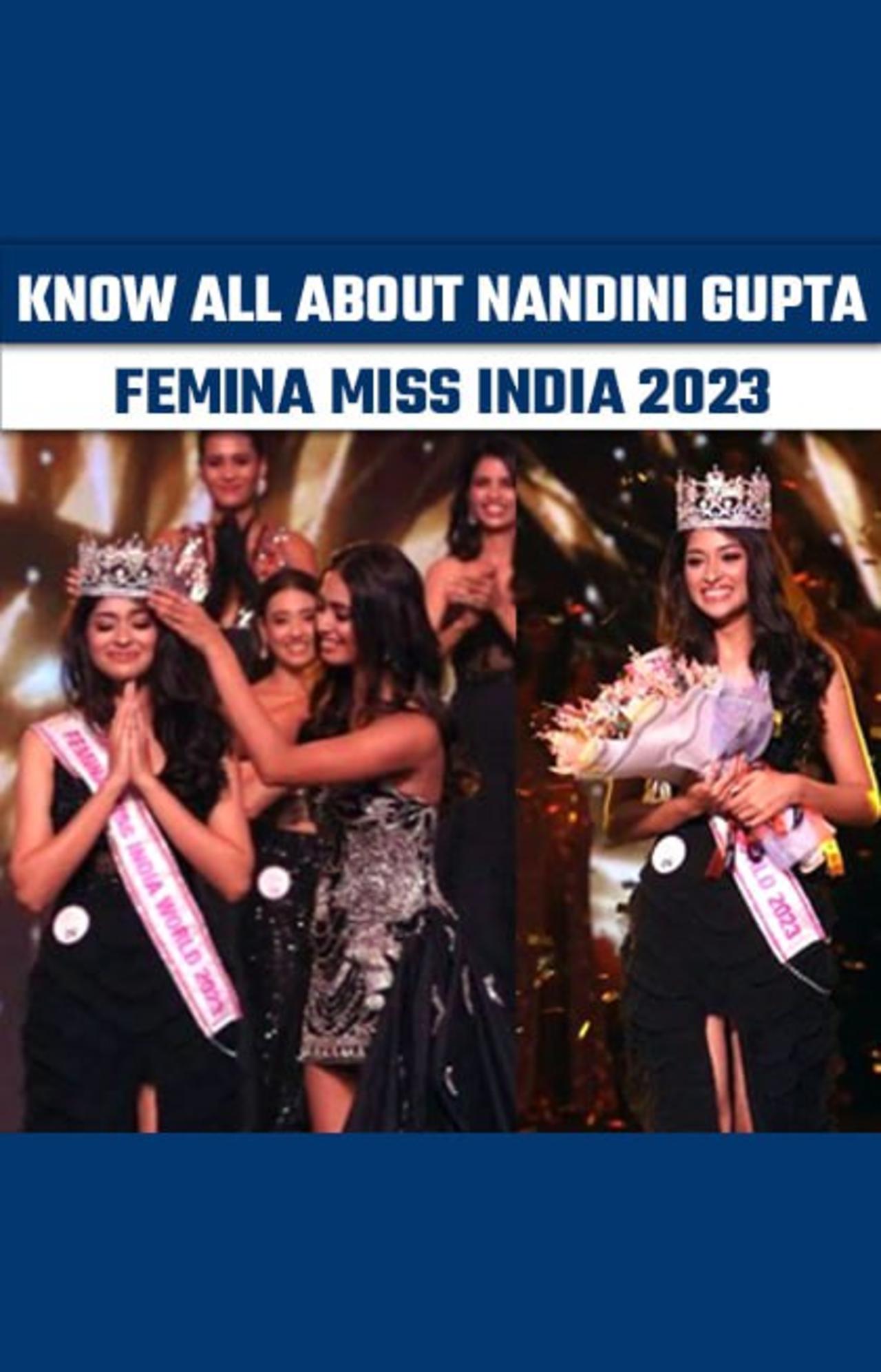 Nandini Gupta crowned Femina Miss India 2023, Know all about the new winner | Oneindia News