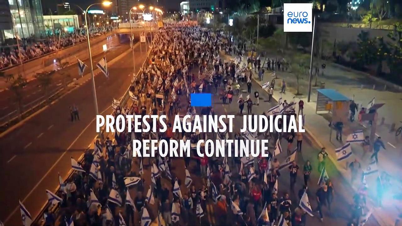Tens of thousands of Israelis protest, call on government to scrap judicial overhaul plan