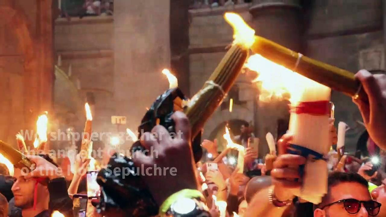 Thousands in Jerusalem for Orthodox Easter 'Holy Fire' rite