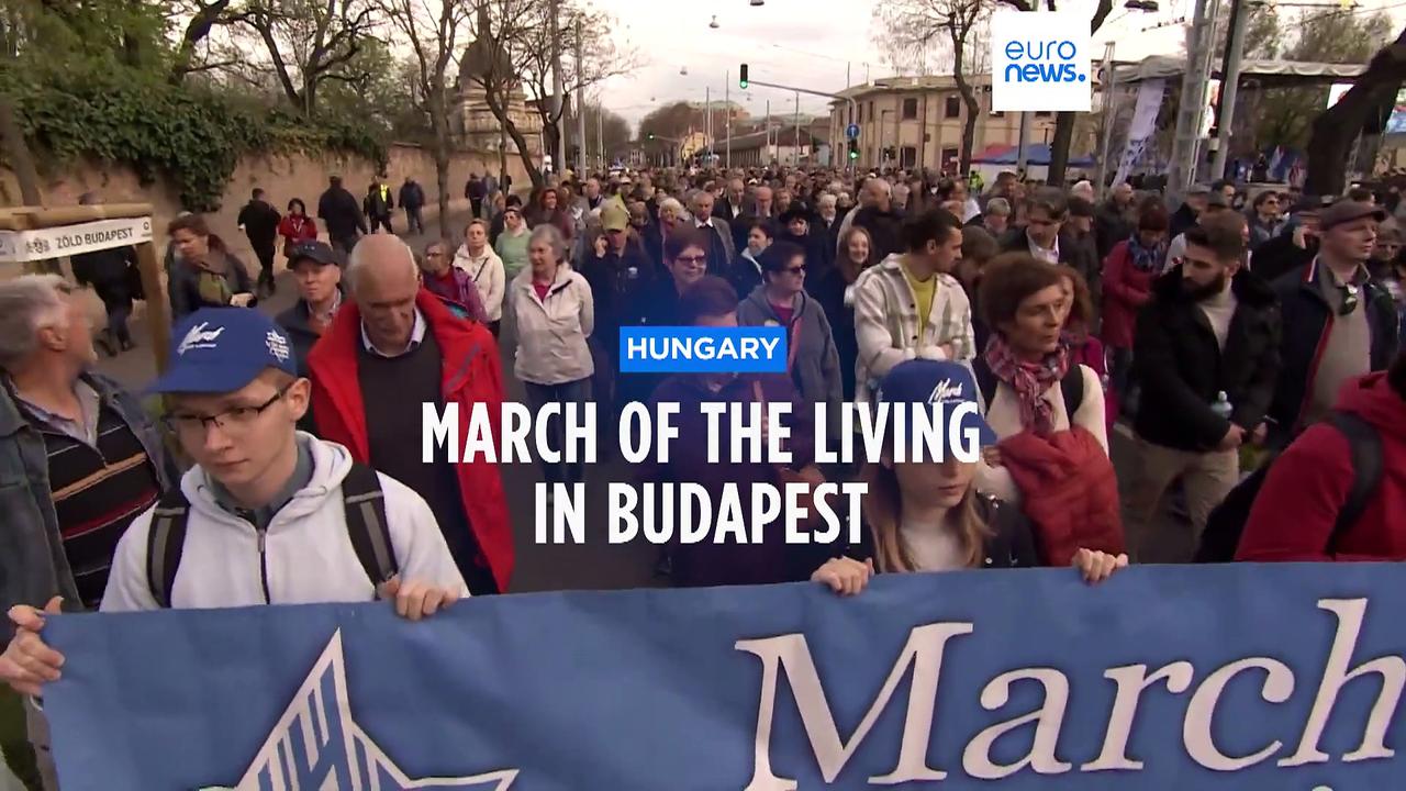 Thousands turn out for 'March of the Living' Holocaust remembrance parade in Budapest
