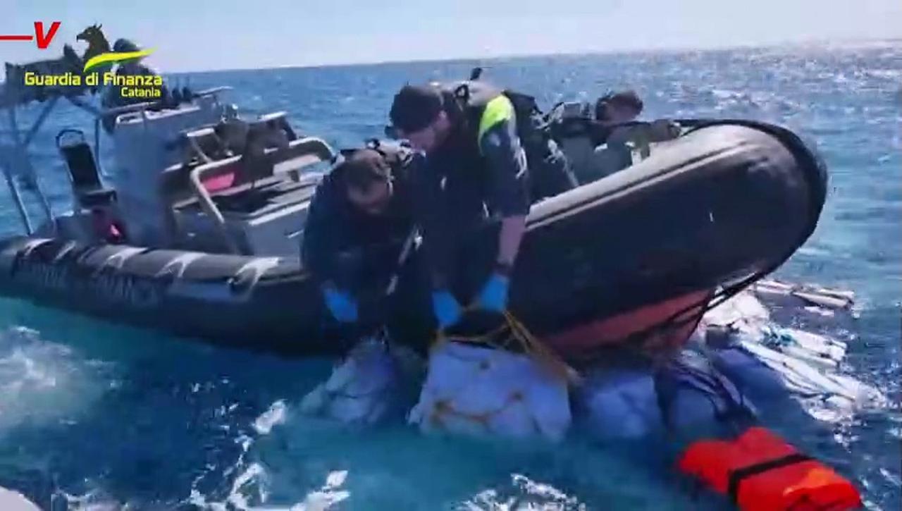 Italy Police Find ‘Record Seizure’ of Cocaine Floating off Sicily’s Shore