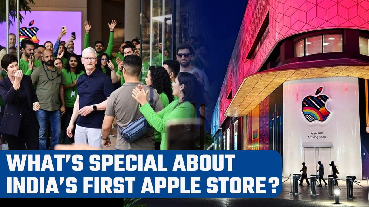 Apple in Mumbai: Tim Cook welcomes customers as Apple stores its first store at BKC | Oneindia News