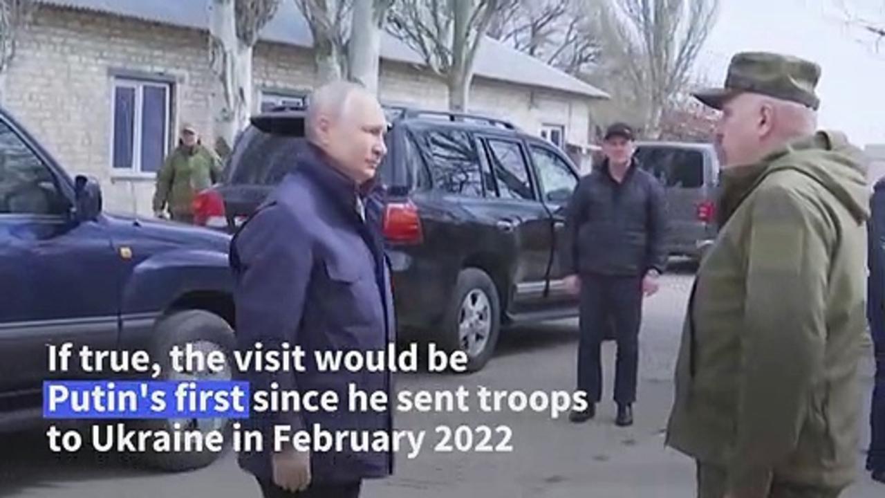 Russia claims Putin makes rare visit to occupied Ukraine