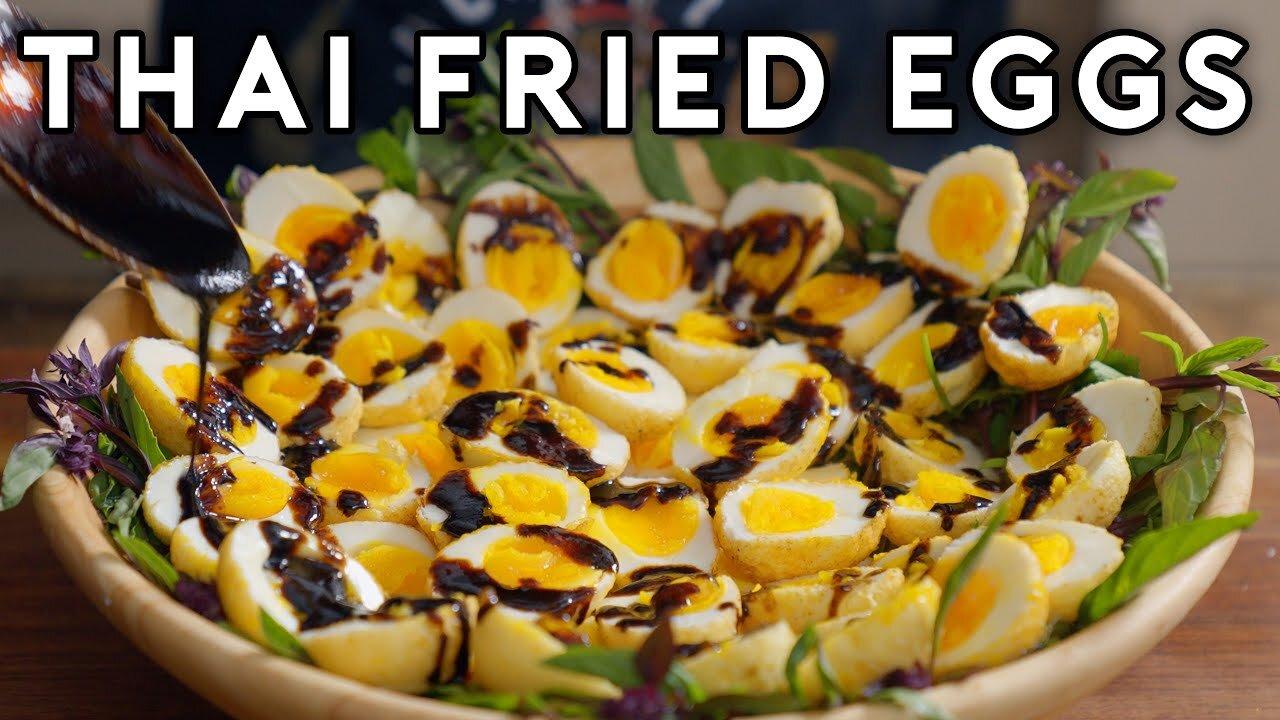 Thai Fried Duck Eggs Street Food with Senpai One News Page VIDEO