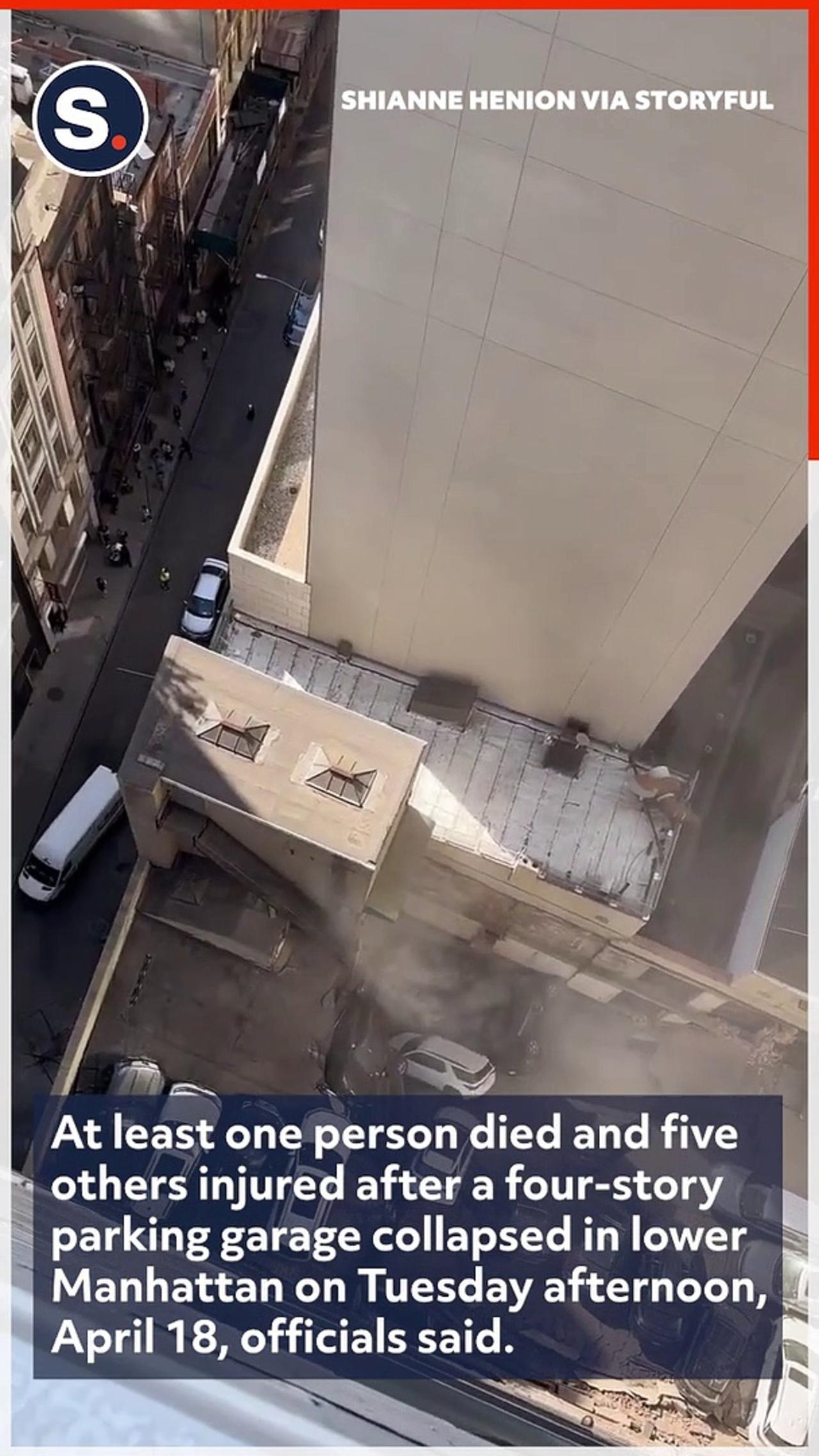Dust Rises After Deadly Parking Garage Collapse in New York City-