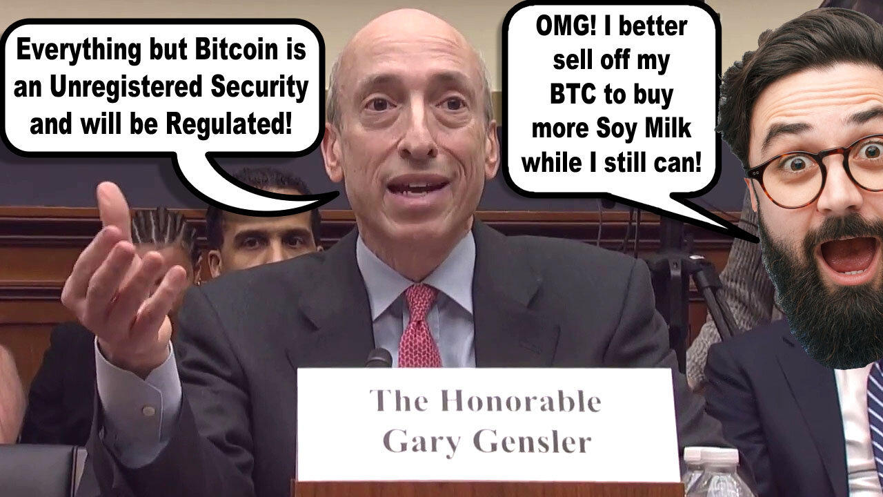 After SEC declares more regulation of non-BTC Cryptos, dumbass normies sell off their ₿itcoin! 🤦🙄