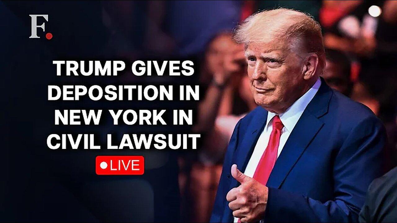 Donald Trump Gives Deposition In New York In Civil lawsuit