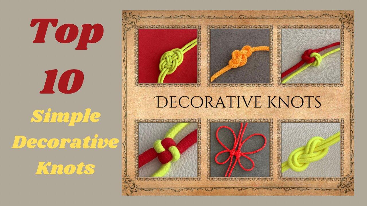 Top 10 simple decorative knot / How to tie a One News Page VIDEO