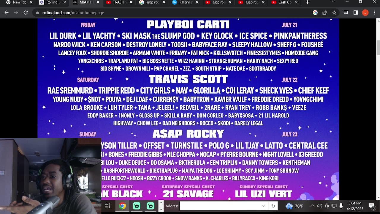 rolling loud 2023 line up reaction One News Page VIDEO