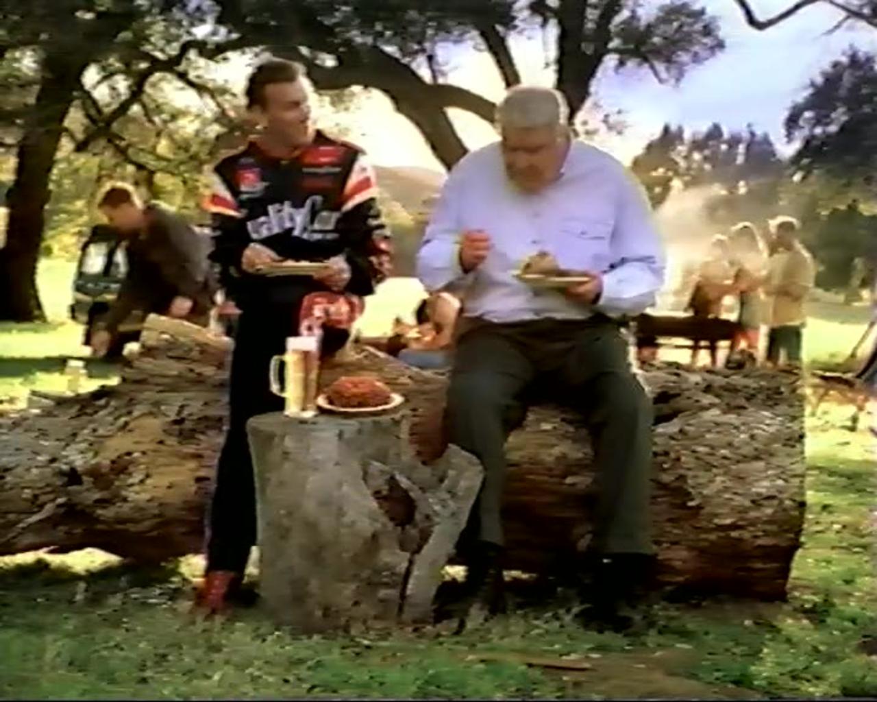 July 2000 - John Madden & Dale Jarrett Share Steak and Shrimp
