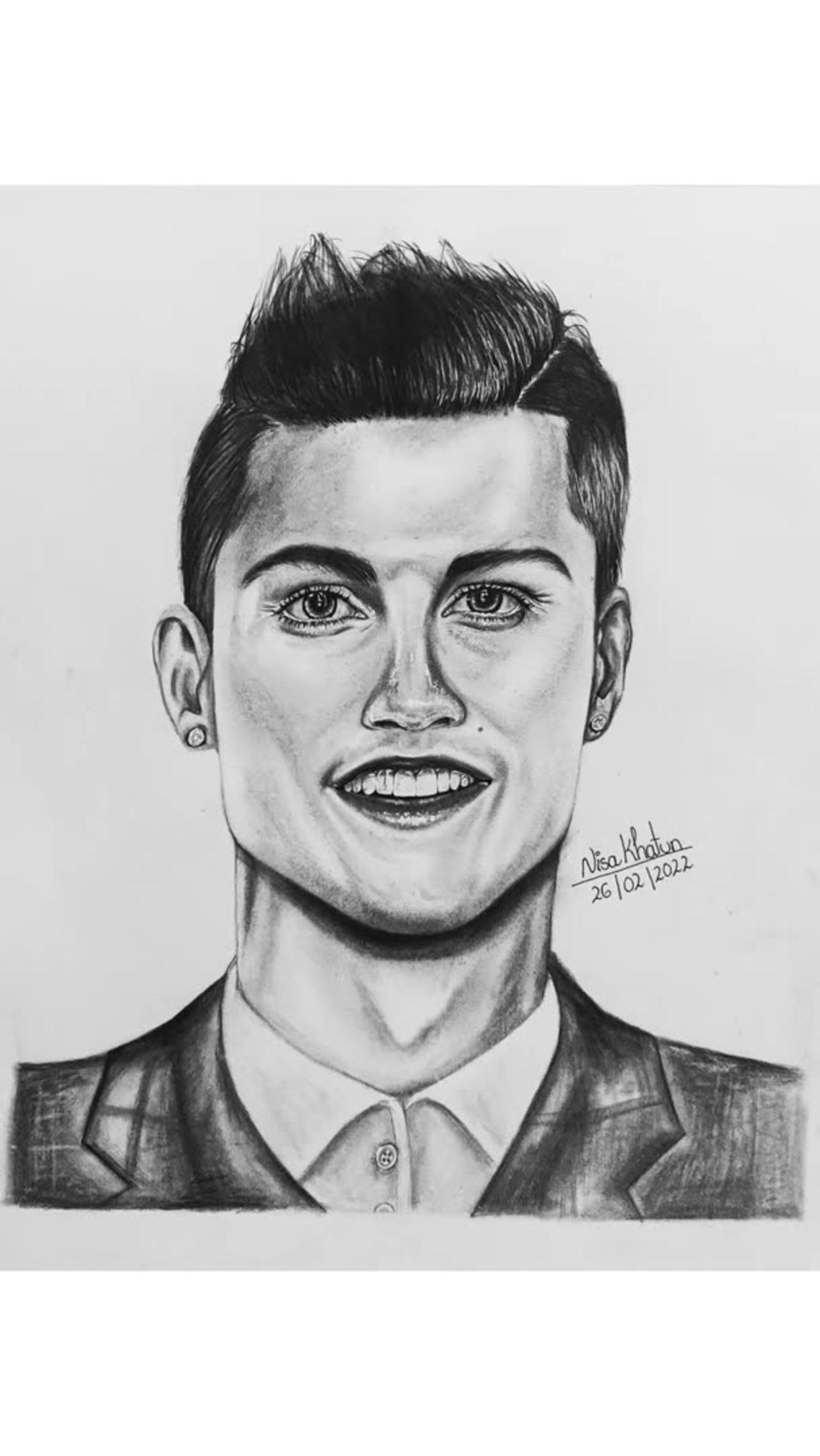 Cristiano Ronaldo Sketch Draw Step By Step - One News Page VIDEO