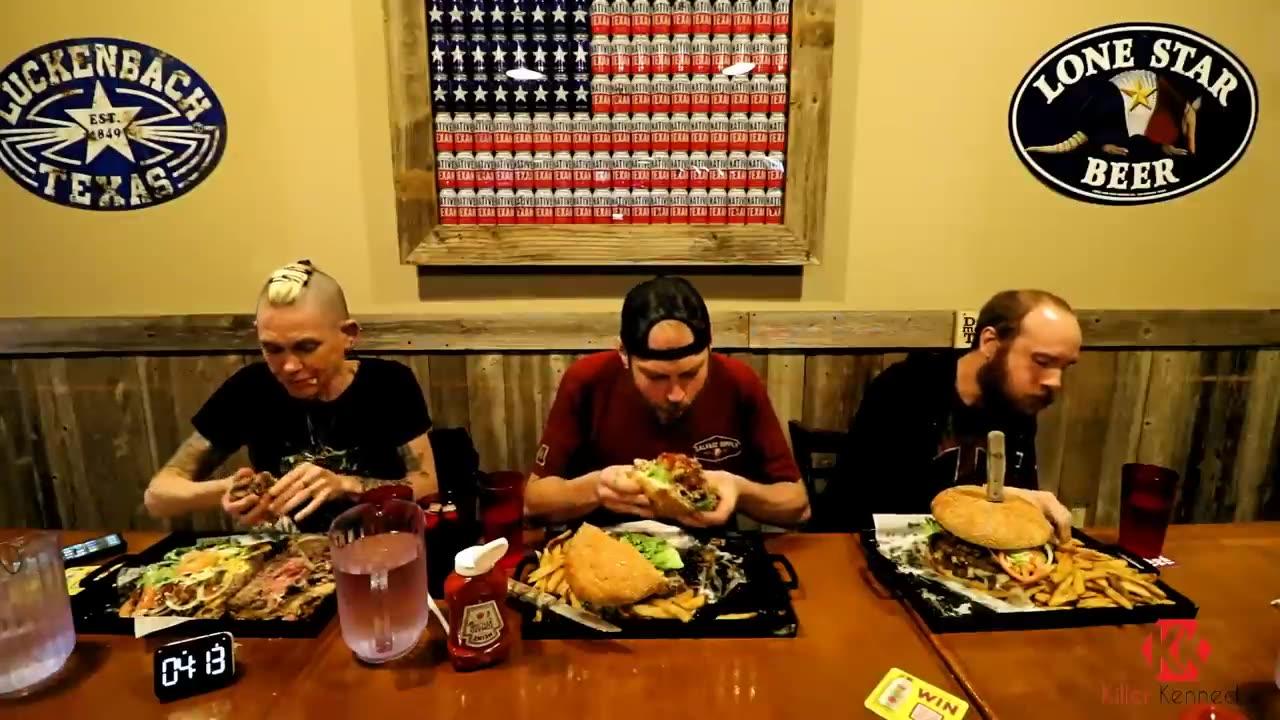 Massive Burger Challenge | Manvfood | Molly Schuyler | The Texas Beast
