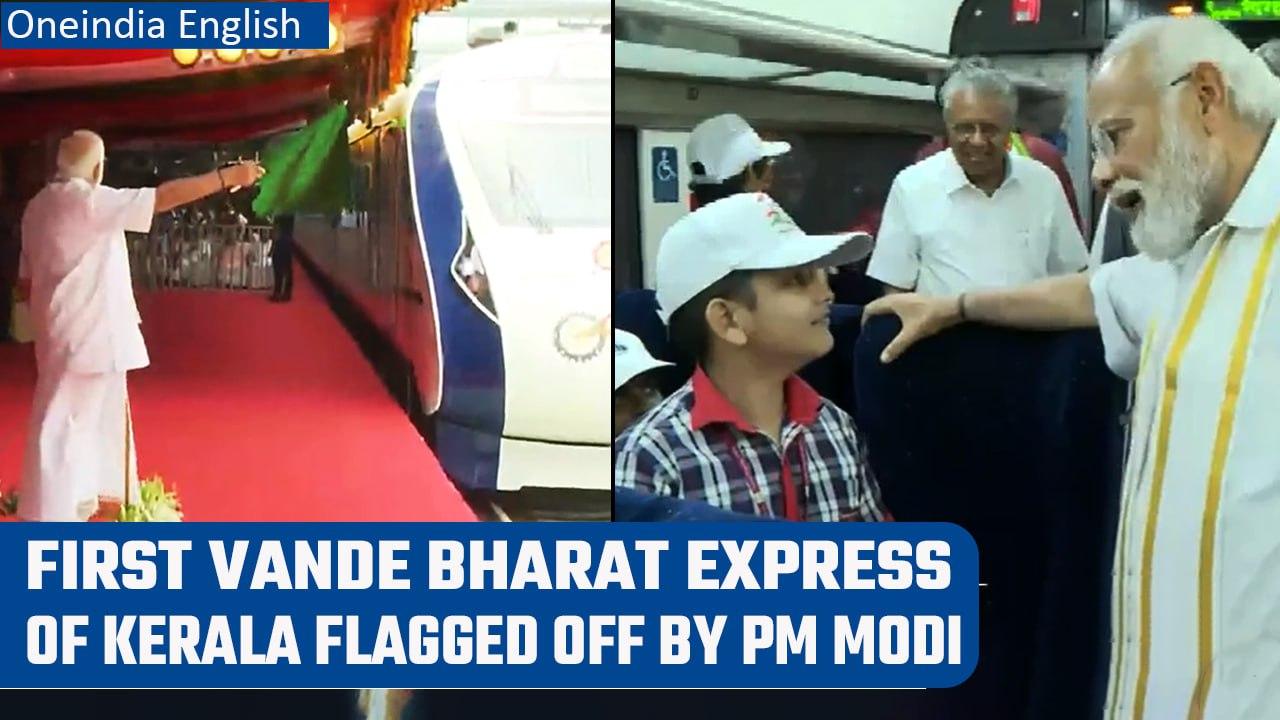 PM Narendra Modi inaugurates the first Vande Bharat express of Kerala, Watch | Oneindia News