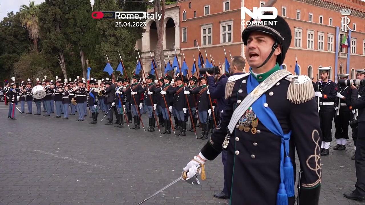 Watch: Italy's president leads Liberation Day celebration