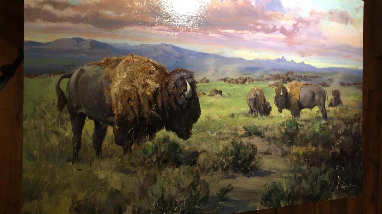 Pre-Varnish on major Buffalo Painting. - One News Page VIDEO