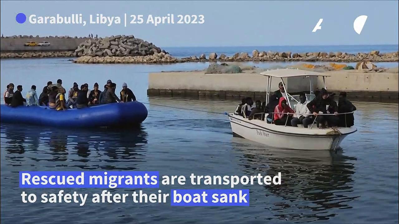 Migrants rescued by Libyan coastguard arrive at Garabulli port