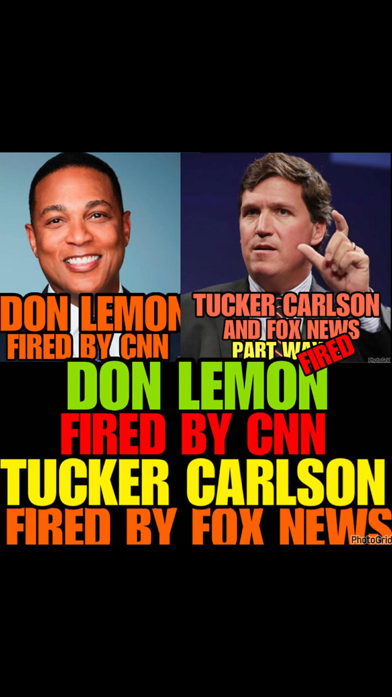 NIMH Ep#496   Don Lemon fired by CNN! Tucker Carlson fired by Fox News