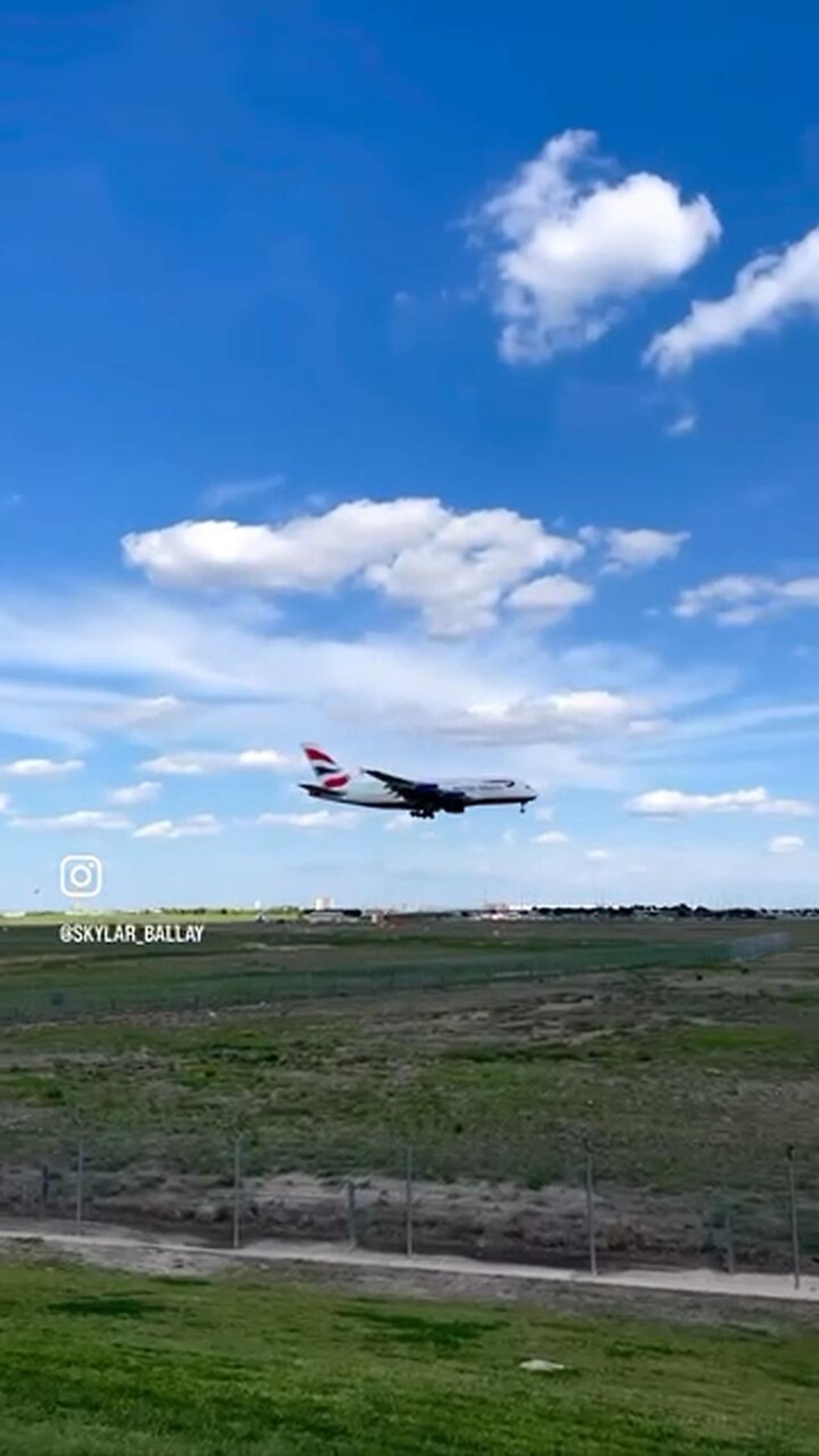 British Airways Airbus A380 Landing In Dallas