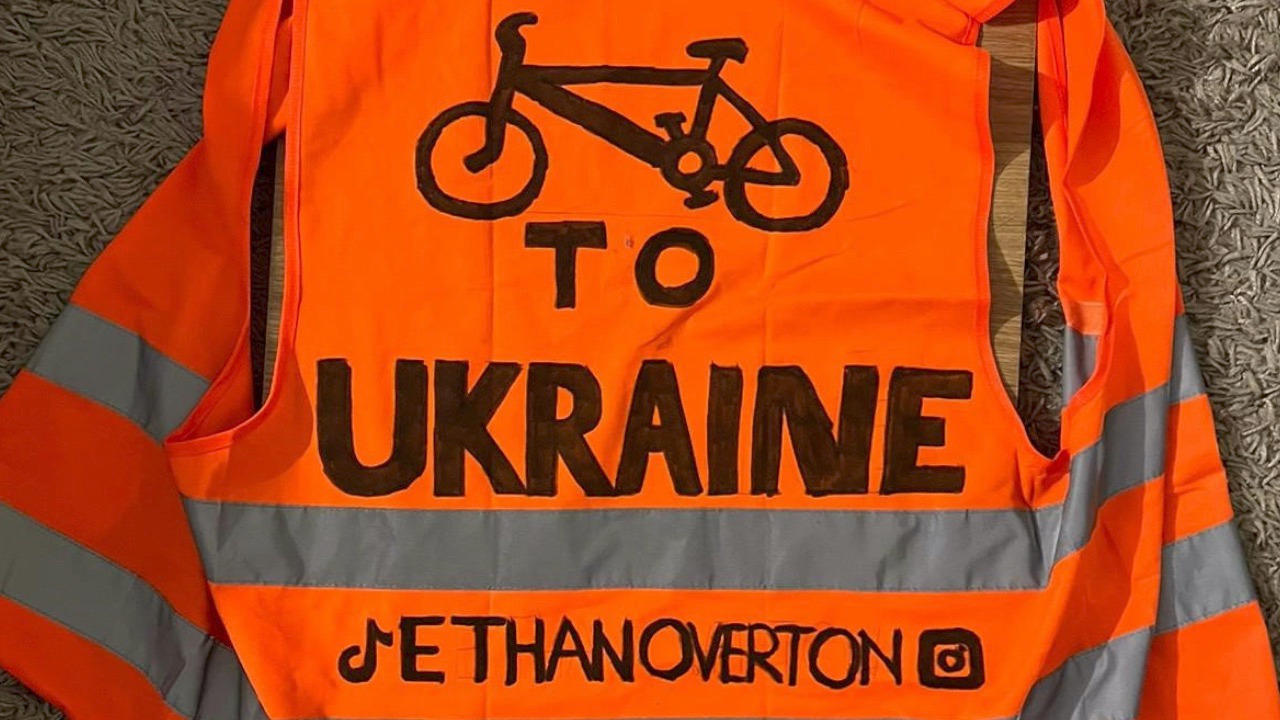 British Man Cycles Across Europe to Ukraine Raising Money for the British Red Cross