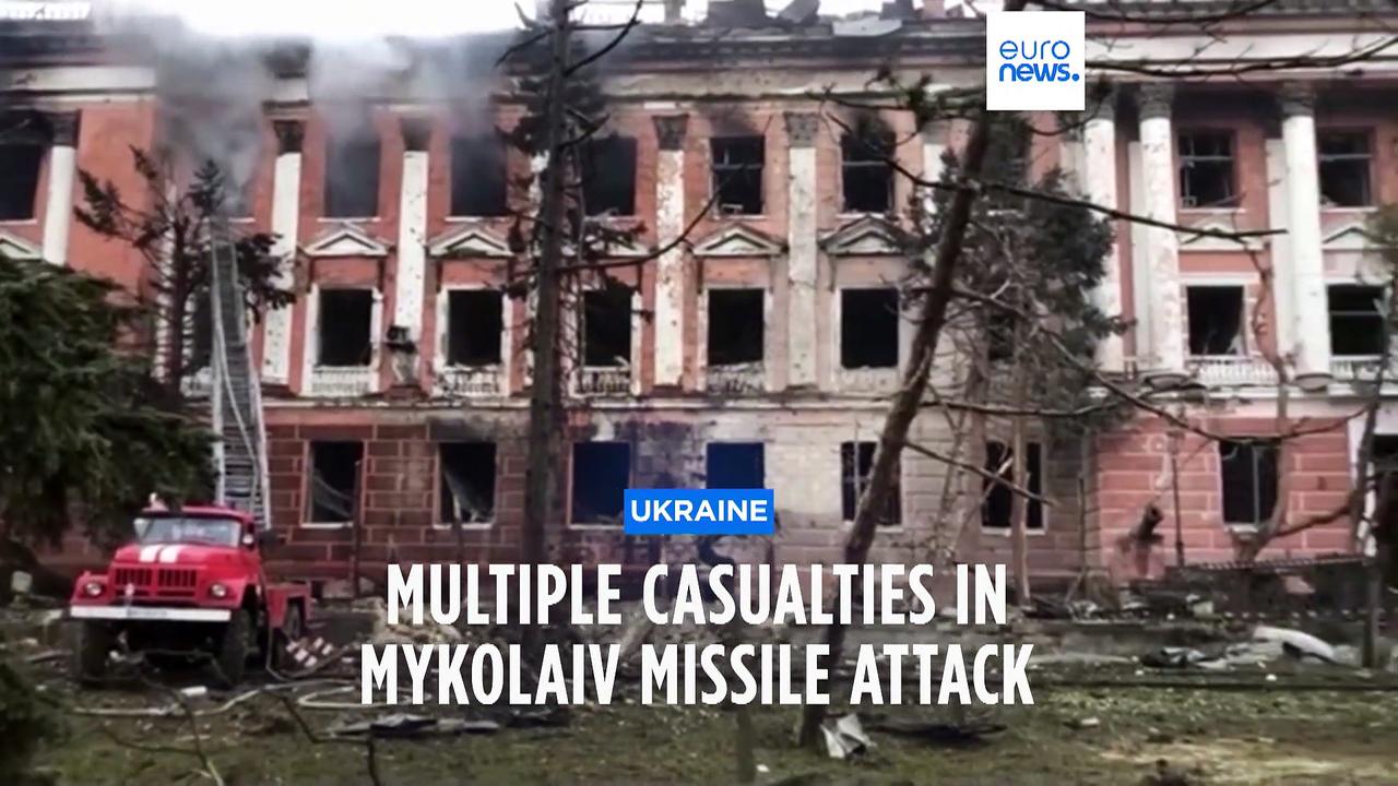 Ukraine war: One dead and over 20 injured in Russian missile attack on Mykolaiv