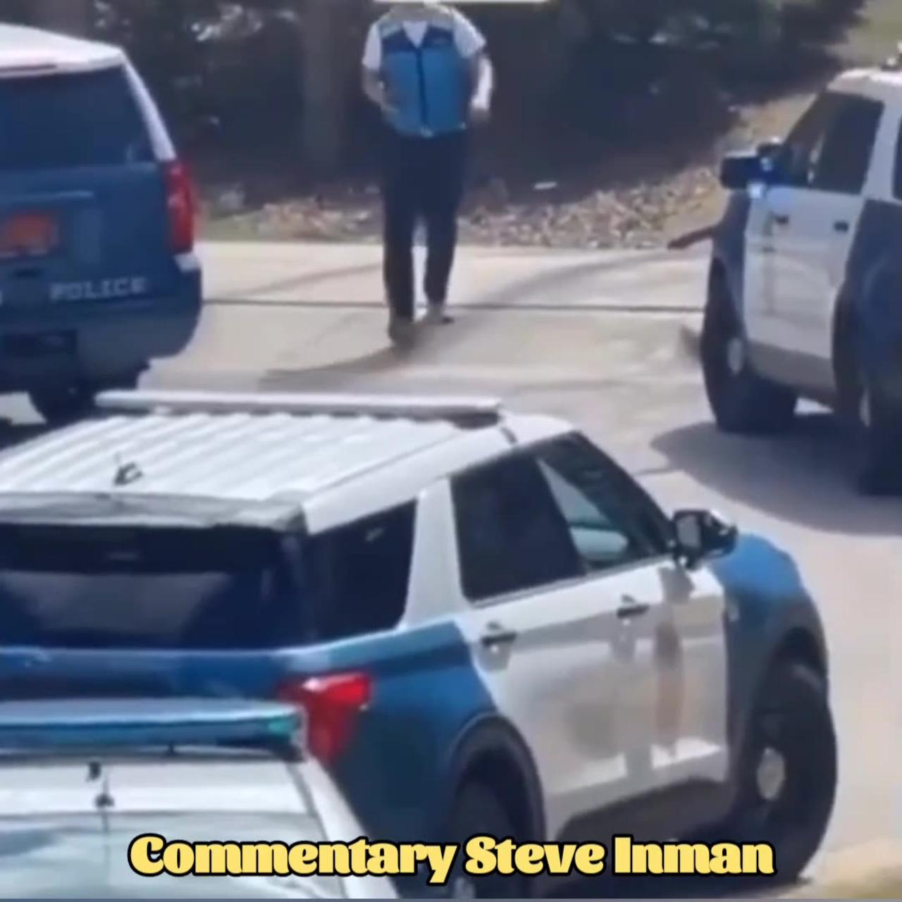 Amazon driver delivers package during a police One News Page VIDEO